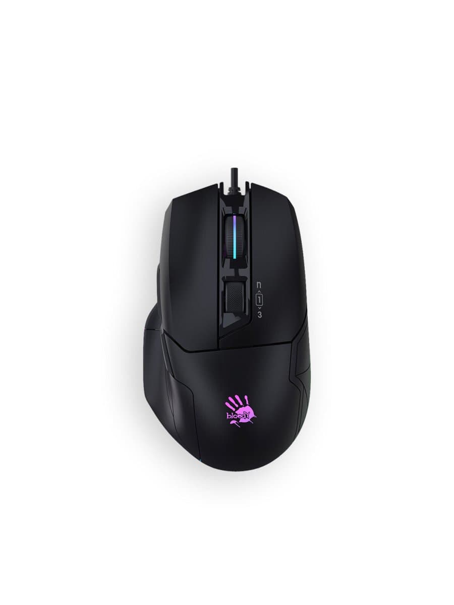 Мышь игровая A4TECH BLOODY W70 MAX Gaming Mouse 10000CPI STONE BLACK RGB METAL FEET ACTIVE USB BLACK