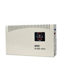 Стабилизатор (AVR) SVC W-5000, мощность 5000ВА/5000Вт, LED-дисплей, диапазон работы AVR: 140-260В, Вых.: 220В+/-7%, клеммная колодка, Габариты: 380*234*105, белый