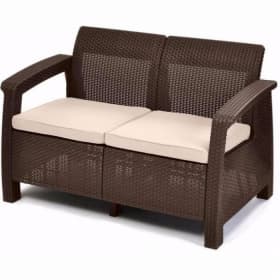 Диван садовый CORFU II LOVE SEAT brown