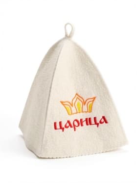Шапка для бани и сауны «Царица», полиэфир, шерсть, «Добропаровъ»