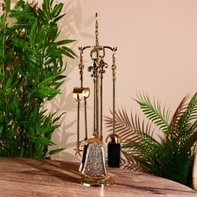 Каминный набор «Королевский», 5 предметов, 57.5×13×13 см, латунь