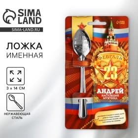 Ложка чайная именная «Андрей», 3×14 см