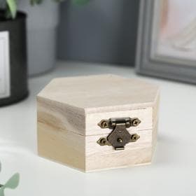 Шкатулка для росписи дерево «Шестигранник» 9×4.5×8 см