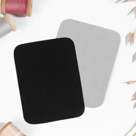 Заплатки для одежды, 10×7.5 см, клеевые, пара, цвет чёрный