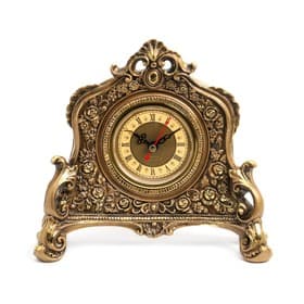 Часы настольные интерьерные каминные, 21×19×6.5 см, d=7 см, золото