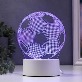 Светильник «Футбольный мяч» LED RGB от сети 9.5×12.5×16 см