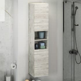 Шкаф – колонна для ванной комнаты Comforty «Верона – 35», 350×320×1600 мм, цвет дуб белый