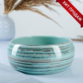 Судок для запекания Борисовская керамика «Скандинавия», 900 мл, 16.5×6.5 см, бирюзовый