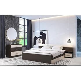 Спальный гарнитур «Леси», комплект 4 предметов, цвет венге/дуб молочный