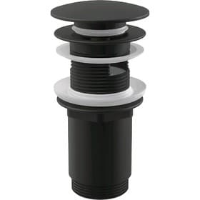 Донный клапан для раковины Alcaplast A392BLACK, CLICK/CLACK 5/4", с переливом