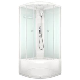 Душевая кабина DOMANI-Spa Delight 99, поддон 45 см, белые стенки, 90×90 см, прозрачная