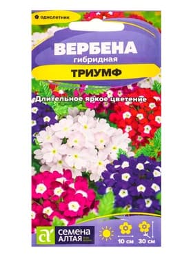 Семена цветов Вербена «Триумф», гибридная, «Семена Алтая» 0.05 г