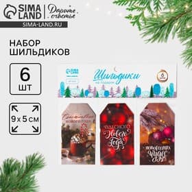 Шильдик декоративный в наборе «Новогоднее чудо», 9×5 см