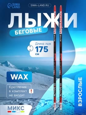Лыжи пластиковые, 175 см, МИКС