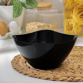 Салатник пластиковый BEROSSI «Рондо», 1 л, чёрный