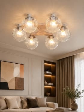 Люстра BayerLux 2795/6, E27, 40 Вт, белая, 60×60×20 см