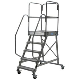 Лестница-платформа KRAUSE CORDA, с площадкой, алюминиевая, 5 ступеней