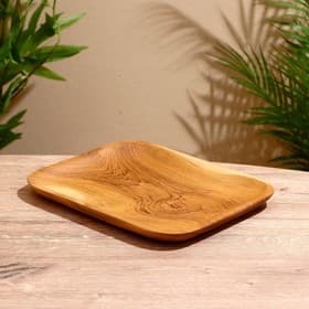 Блюдо, 25×20×2 см, тиковое дерево