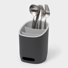 Подставка для столовых приборов IDEA «ИЗЛИ», 25×14.5×19 см, пластик, графитовая