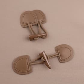 Застёжка-клевант 16×5 см, 2 шт., коричневая