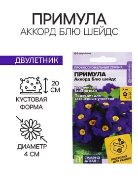 Семена Примула «Аккорд Блю шейдс», 5 шт., «Семена Алтая»
