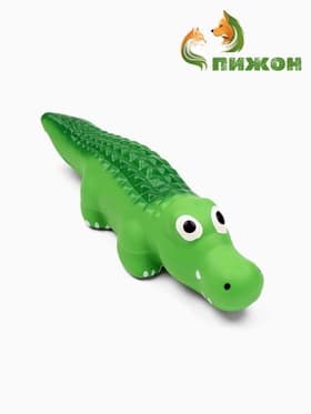 Пищащая игрушка для собак «Крокодил», 20.5×6.5 см, латекс