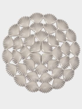 Коврик для раковины Доляна «Ракушки», круглый, d=29 см, прозрачный, серо-коричневый