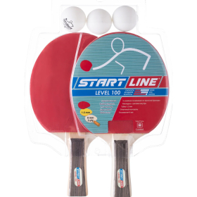 Набор START LINE: 2 Ракетки Level 100, 3 Мяча Club Select, упаковано в блистер 61-200