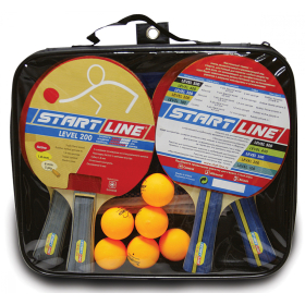 Набор START LINE: 4 Ракетки Level 200, 6 Мячей Club Select, Сетка с креплением, упаковано в сумку на молнии с ручкой 61-453