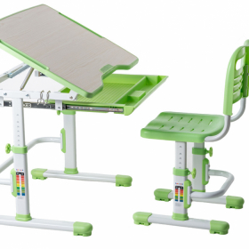 Комплект парта + стул трансформеры FunDesk Vivo Green