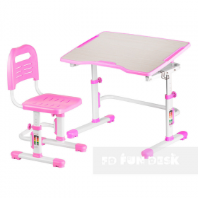 Комплект парта + стул трансформеры FunDesk Vivo II Pink Ош