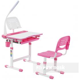 Комплект парта + стул трансформеры Fundesk Cantare Pink Ош
