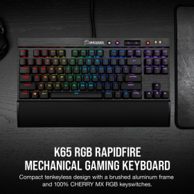 Клавиатура Corsair K65 RGB RAPIDFIRE Compact RU TKL