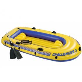 68370 Надувная лодка Challenger 3 Set (до 300кг) 295х137х43см + весла/насос, 2 подушки