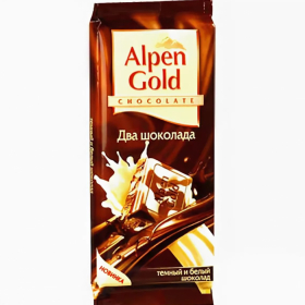 Альпен Гольд шоколад из темного и белого шоколада 90 г Ош