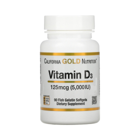 Витаминный комплекс California Gold Nutrition, Витамин D3 90 капсул Ош