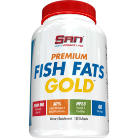 Омега кислоты SAN Premium Fish Fats Gold 120 капсул