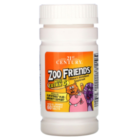 Витаминный комплекс 21st Century Zoo Friends витамин C, 60 жев. таблеток.