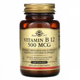 Витаминный комплекс Solgar Vitamin B12 500 mcg 100 таблеток