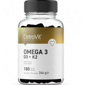 Омега кислоты OstroVit Omega 3 D3 + K2 180 капсул