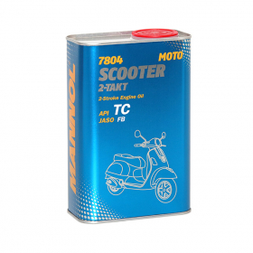 Моторное масло для мотоциклов MANNOL 7804 SCOOTER 2-TAKT 1 л metal