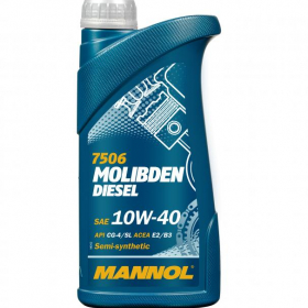Полуcинтетическое моторное масло MANNOL MOLIBDEN DIESEL SAE 10W-40 1л