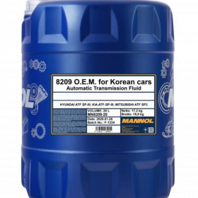 Трансмиссионное масло MANNOL 8209 O.E.M. for Hyundai Kia Mitsubishi SP-III AUTOMATIC SPECIAL 20л