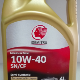 Полусинтетическое моторное масло IDEMITSU 10W40 4л