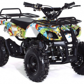 Детский бензиновый квадроцикл MOTAX ATV Х-16 с электростартером и родительским пультом (БОЛЬШИЕ КОЛЕСА) Ош