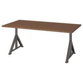 Письменный стол, коричневый/темно-серый, 160x80 см, ИКЕЯ ИДОСЕН Ош