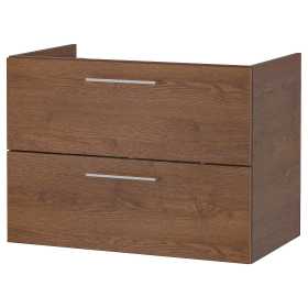 Шкаф для раковины с 2 ящиками, под коричневый мореный ясень, 80x47x58 см, ИКЕЯ ГОДМОРГОН