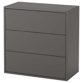 Шкаф с 3 ящиками, темно-серый, 70x35x70 см, ИКЕЯ ЭКЕТ