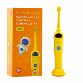Детска электрическая звуковая зубная щетка Revyline RL 020 (желтая) Ош