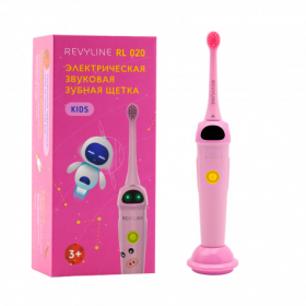 Детска электрическая звуковая зубная щетка Revyline RL 020 (розовая) Ош